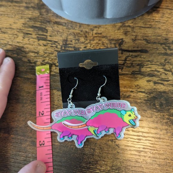 🟣 3 for 15 🟣 Meme Earrings | Acrylic Earrings | - Picture 2 of 2